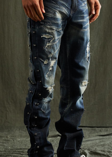 EMBELLISH DENIM - ROCKSTAR STRAIGHT FIT DENIM