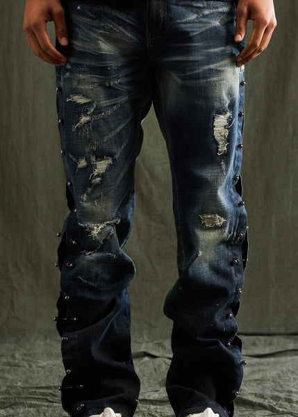 EMBELLISH DENIM - ROCKSTAR STRAIGHT FIT DENIM