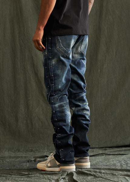 EMBELLISH DENIM - ROCKSTAR STRAIGHT FIT DENIM