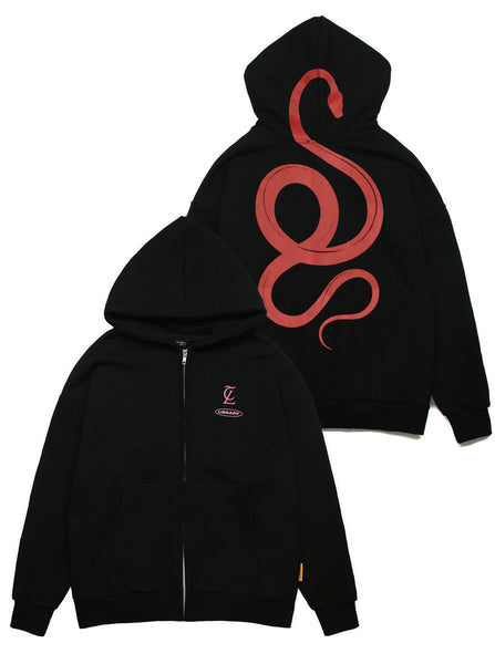 TEE LIBRARY - SNAKE ZIP UP HOODIE