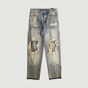 EMBELLISH DENIM - HART DISTRESSED LOOSE FIT CARPENTER DENIM