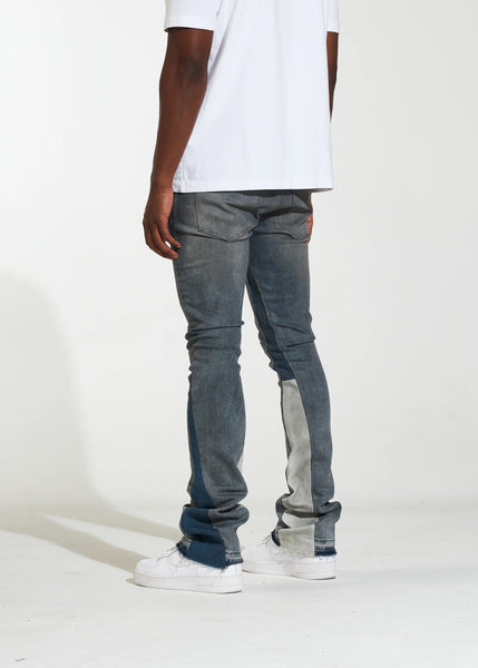 CRYSP DENIM - TWO TONE DARK STACKED DENIM