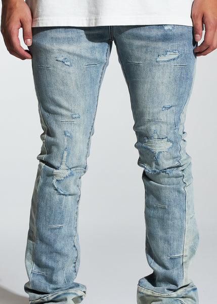 CRYSP DENIM - LIGHT WASH STACKED DENIM