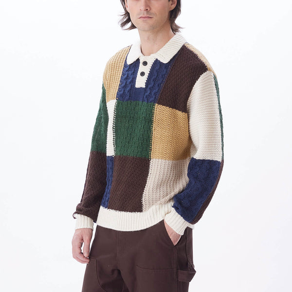 OBEY - OLIVER PATCHWORK KNITTED SWEATER