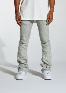 CRYSP DENIM - GREY STACKED DENIM