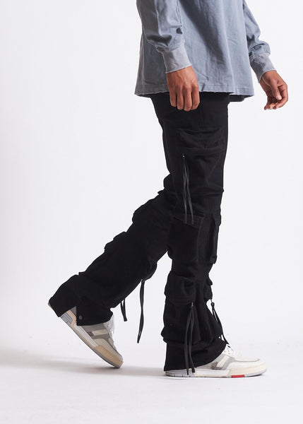 EMBELLISH DENIM - STACKED CARGOS