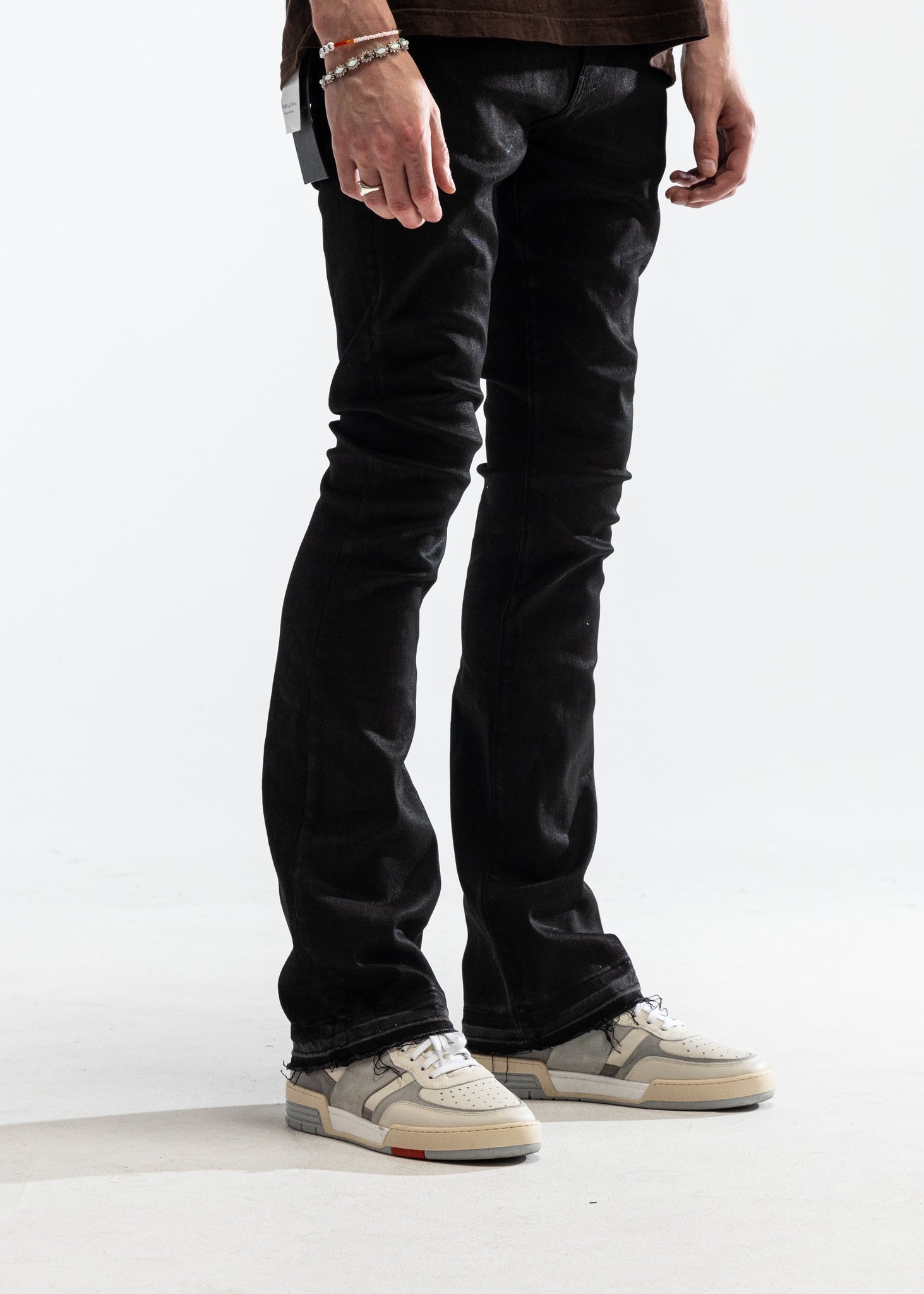 EMBELLISH DENIM - BLACK SHINE STACK DENIM