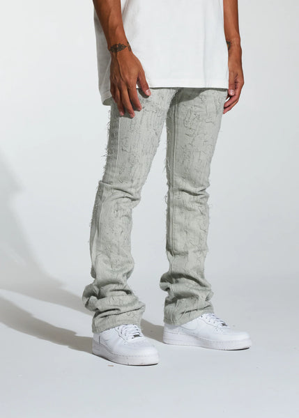 CRYSP DENIM - GREY STACKED DENIM