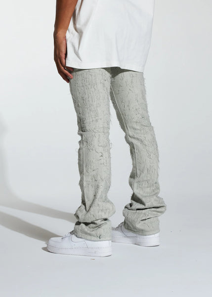 CRYSP DENIM - GREY STACKED DENIM