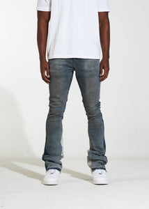 CRYSP DENIM - TWO TONE DARK STACKED DENIM