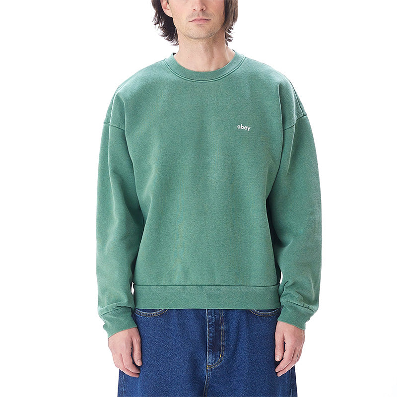 OBEY - LOWER CASE PIGMENT CREWNECK