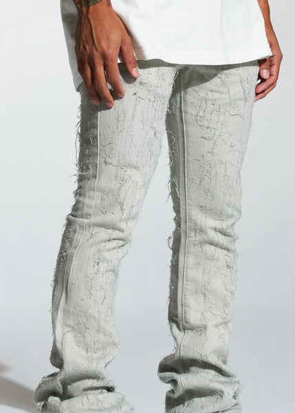 CRYSP DENIM - GREY STACKED DENIM