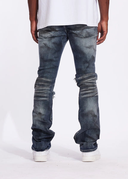 CRYSP DENIM - DISTRESSED STACKED DENIM