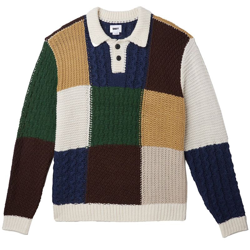 OBEY - OLIVER PATCHWORK KNITTED SWEATER