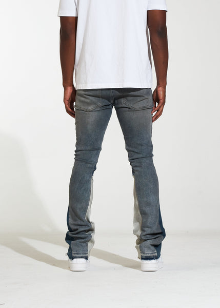 CRYSP DENIM - TWO TONE DARK STACKED DENIM