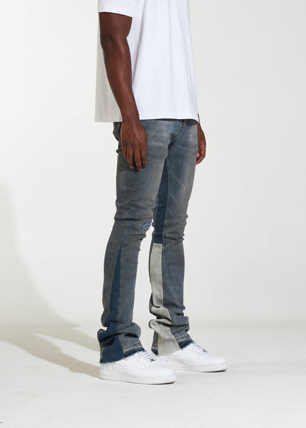 CRYSP DENIM - TWO TONE DARK STACKED DENIM