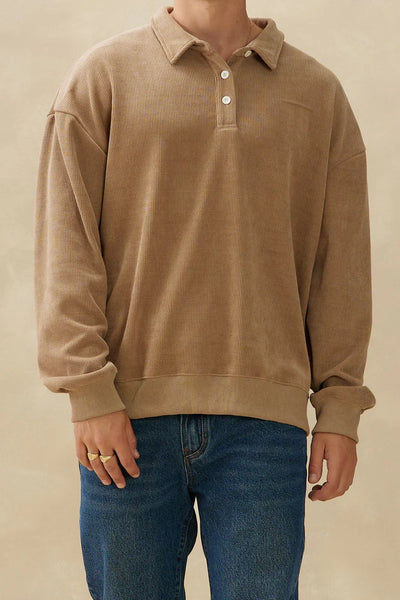 KUWALLA TEE - CHENILLE POLO SWEATER