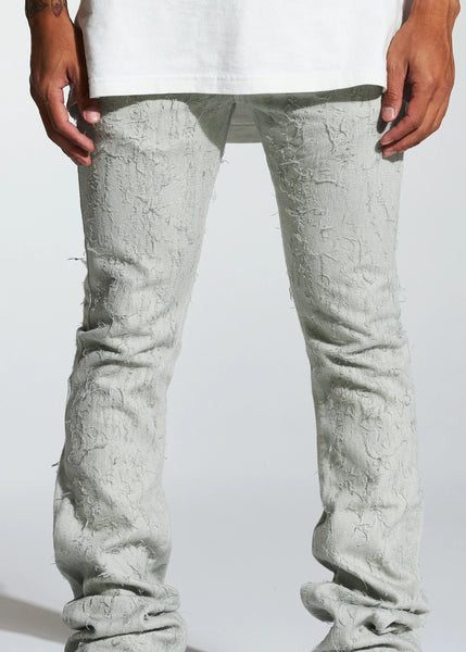 CRYSP DENIM - GREY STACKED DENIM