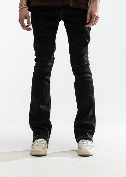 EMBELLISH DENIM - BLACK SHINE STACK DENIM