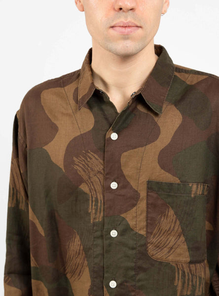 THE GARBSTORE -EASY LINEN CAMO SHIRT