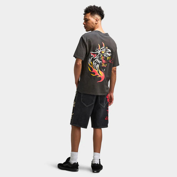 ED HARDY - PANTHER FLAME TEE
