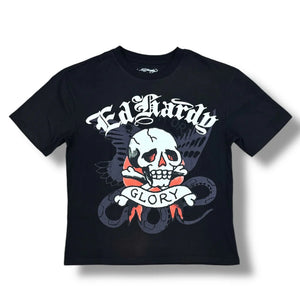 ED HARDY - GLORY SKULL BOXY FIT TEE