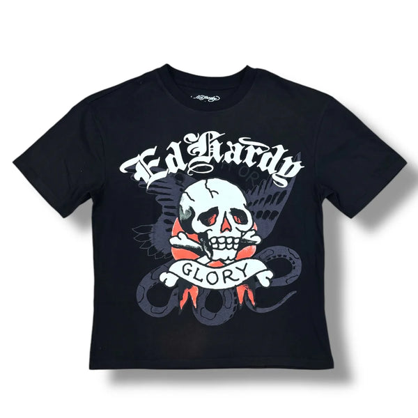ED HARDY - GLORY SKULL BOXY FIT TEE