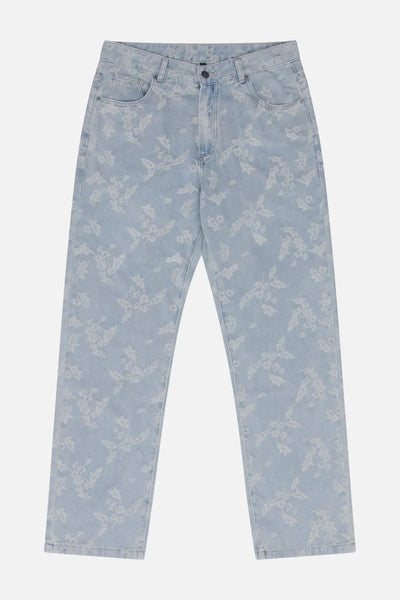 KUWALLA TEE - BAGGY FLORAL  EMBROIDERY CANADIAN TUXEDO