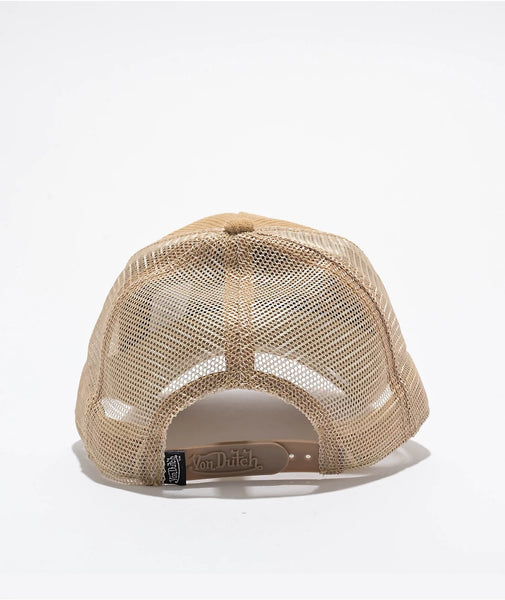 VON DUTCH - BEIGE CORDUROY TRUCKER HAT