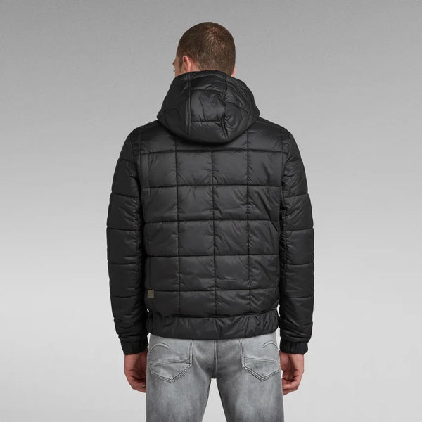 G STAR RAW - MEEFIC SQUARE QUILTED HOODED JACKET